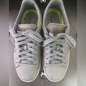 CONVERSE All Star Gray Tan Leather Sneakers SHOES Low top size women 7